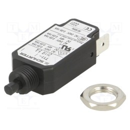 1 pcs x SCHURTER - 4400.0515 - Circuit breaker, Urated: 240VAC, 48VDC, 5A, SPST, Poles: 1, screw