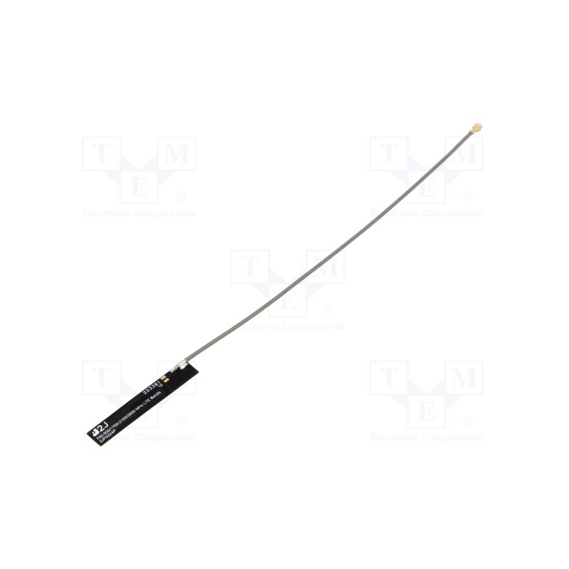 1 pcs x 2J - 2JF0224P-015MC137-UFL_ TRALO - Antenna, 2G,3G,4G,GSM,LTE, 0.1dBi,1.4dBi,1.8dBi, 40x7x0.15mm
