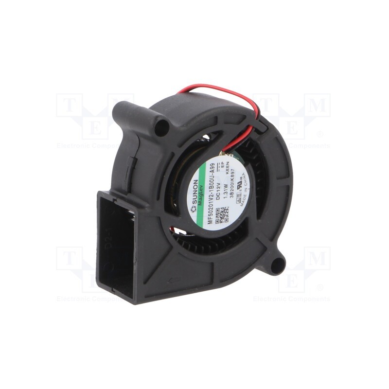 1 pcs x SUNON - MF50201V2-1B00U-A99 - Fan: DC, blower, 12VDC, 50x50x20mm, 8.68m3/h, 30dBA, Vapo, 4650rpm