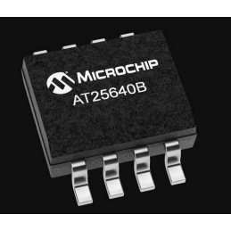 50 pcs - Microchip AT25640B-SSHL-T, 64kbit EEPROM Memory Chip, 80ns 8-Pin SOIC-8 Serial-SPI