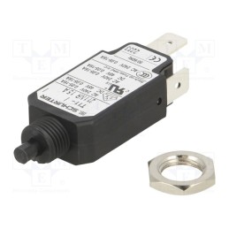 1 pcs x SCHURTER - 4400.0751 - Circuit breaker, Urated: 240VAC, 48VDC, 15A, SPST, Poles: 1, screw