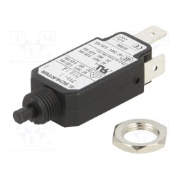 1 pcs x SCHURTER - 4400.0562 - Circuit breaker, Urated: 240VAC, 48VDC, 1A, SPST, Poles: 1, screw