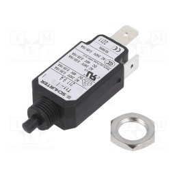 1 pcs x SCHURTER - 4400.0016 - Circuit breaker, Urated: 240VAC, 48VDC, 9A, SPST, Poles: 1, screw