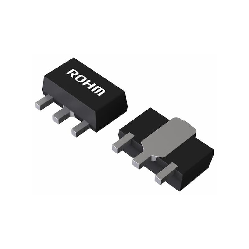 50 pcs - ROHM 2SCR512P5T100 NPN Transistor, 2 A, 30 V, 3-Pin SOT-89