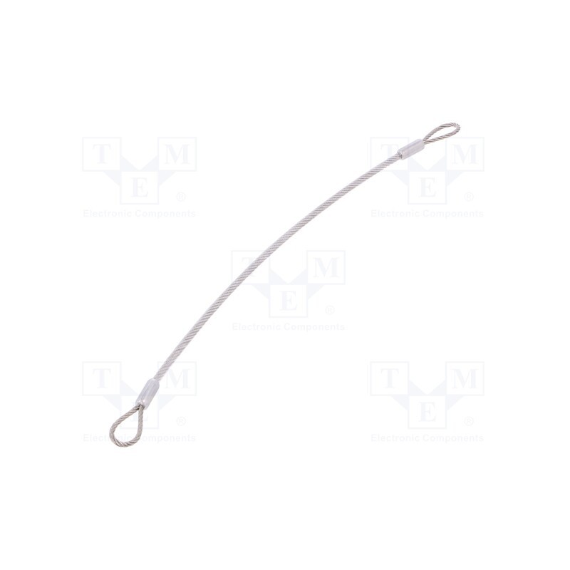 1 pcs x ELESA+GANTER - GN 111.2-200-D-TR - Retaining cable, Plating: PVC, stainless steel, 200mm