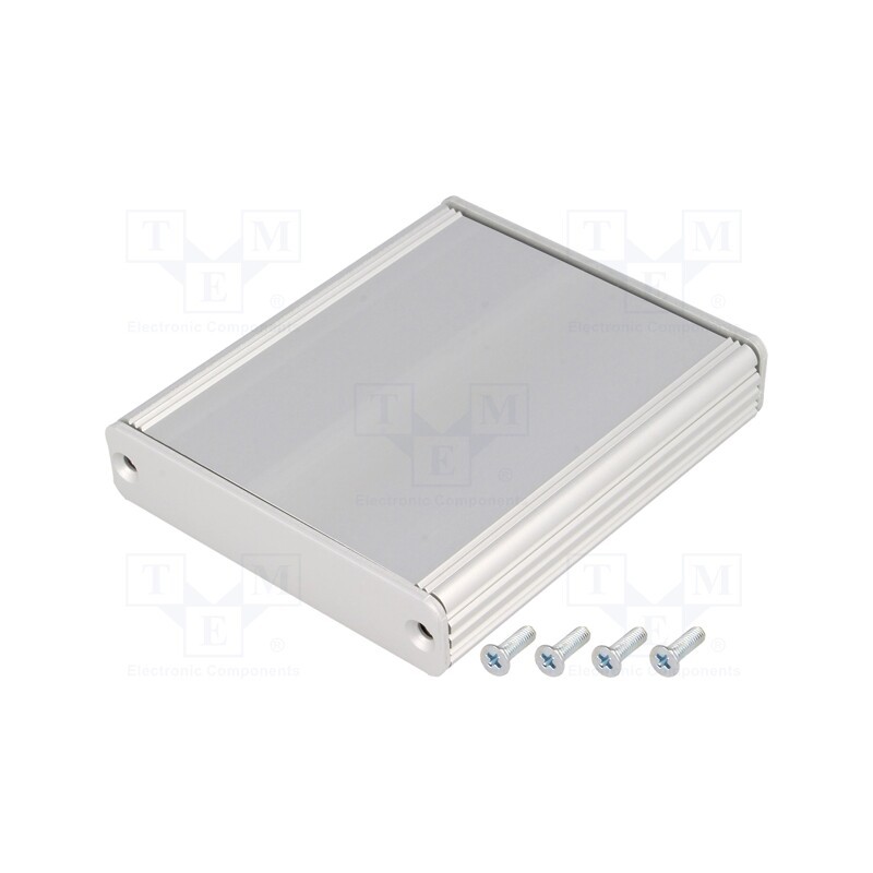 1 pcs x FISCHER ELEKTRONIK - AKG 71 16 80 ME - Enclosure: with panel, AKG, X: 71mm, Y: 80mm, Z: 16mm, aluminium, grey