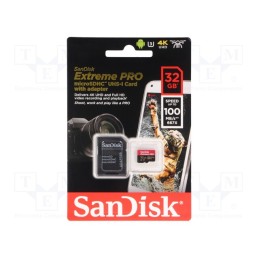 1 pcs x SANDISK - SDSQXCG-032G-GN6MA - Memory card, Android,Extreme Pro,A1 Specification, microSDHC