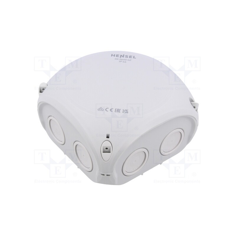 1 pcs x HENSEL - 62000153 - Enclosure: junction box, X: 130mm, Y: 130mm, Z: 77mm, IP66, grey