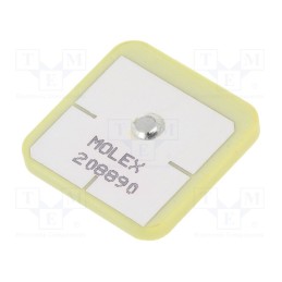 1 pcs x MOLEX - 208890-0001 - Antenna, GNSS,GPS, 2.6dBi, 18x18x2mm, 1575.42÷1576MHz