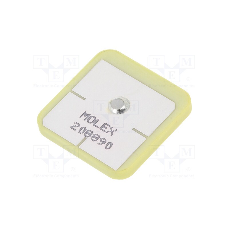 1 pcs x MOLEX - 208890-0001 - Antenna, GNSS,GPS, 2.6dBi, 18x18x2mm, 1575.42÷1576MHz