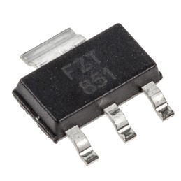 5 pcs - Diodes Inc FZT851TA NPN Transistor, 6 A, 60 V, 3 + Tab-Pin SOT-223