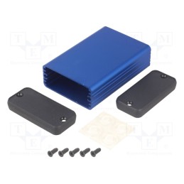 1 pcs x HAMMOND - 1455C802BU - Enclosure: with panel, 1455, X: 54mm, Y: 80mm, Z: 23mm, aluminium