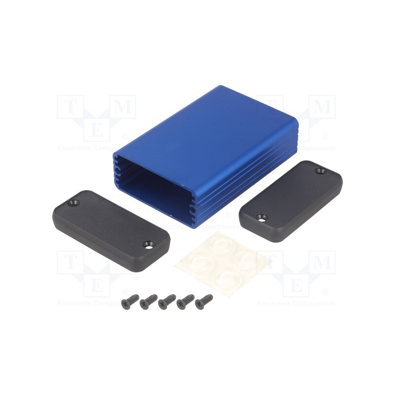 1 pcs x HAMMOND - 1455C802BU - Enclosure: with panel, 1455, X: 54mm, Y: 80mm, Z: 23mm, aluminium