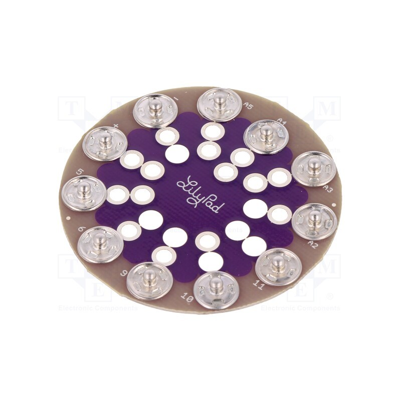 1 pcs x SPARKFUN ELECTRONICS - DEV-10940 - Module: adapter, prototype board, LilyPad, metalic holes,snap