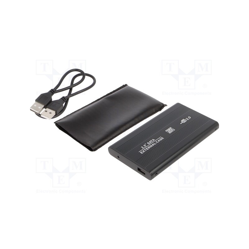 1 pcs x QOLTEC - 51856 - Hard discs housing: 2,5', PnP, SATA III,USB 2.0, 127x75x12mm