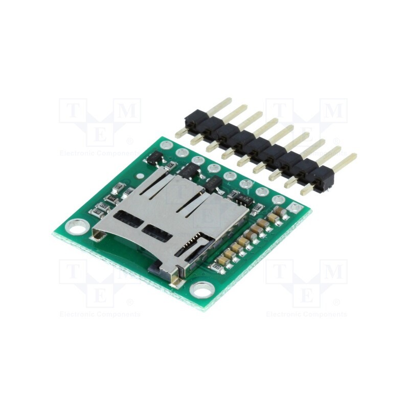1 pcs x POLOLU - POLOLU MICROSD ADAPTER - Module: adapter, microSD, 5VDC, pin strips,microSD