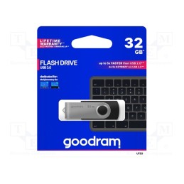 1 pcs x GOODRAM - UTS3-0320K0R11 - Pendrive, USB 3.0, 32GB, R: 110MB/s, W: 20MB/s, black