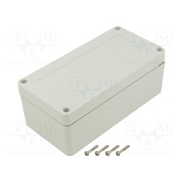 1 pcs x KRADEX - ZP160.80.60SJ TM PC - Enclosure: multipurpose, X: 80mm, Y: 160mm, Z: 60mm, ZP, light grey