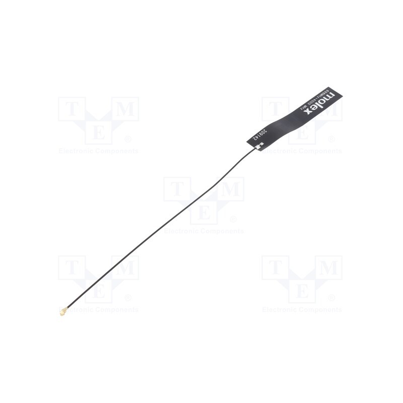 1 pcs x MOLEX - 209142-0180 - Antenna, GSM,LTE, 1.2dBi,2.7dBi,5.2dBi, linear, U.FL, Len: 180mm