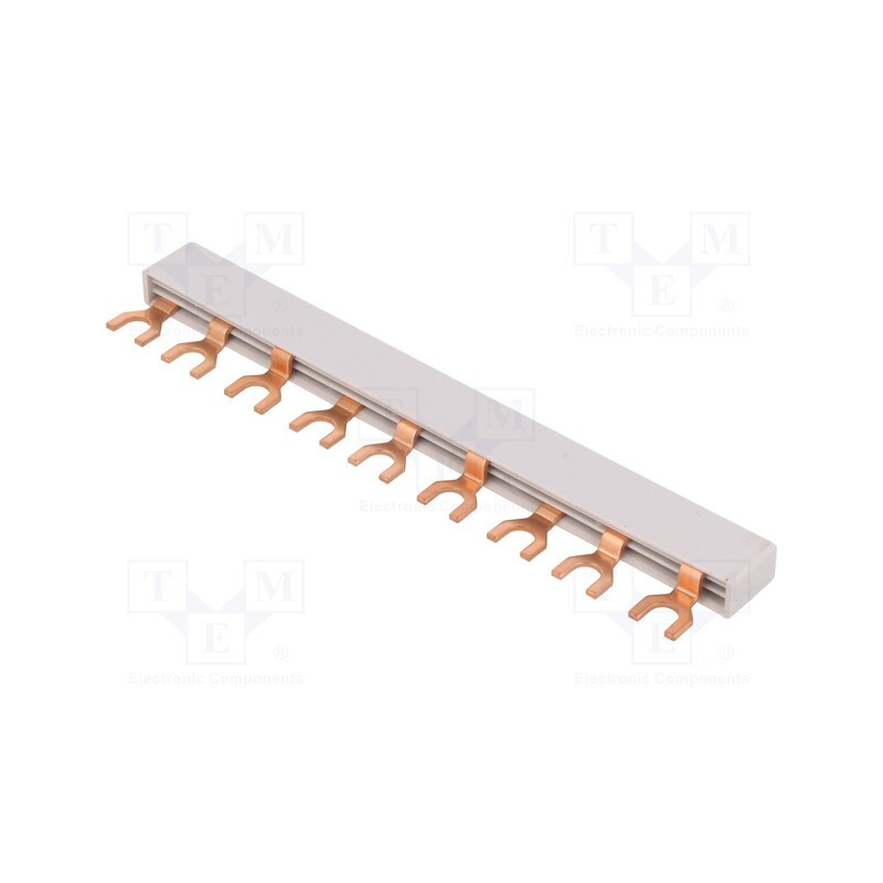 1 pcs x EATON ELECTRIC - EVG-3PHAS/9MODUL - Busbar, 10mm2, Poles: 3, Urated: 240V,415V, Usurge rated: 4kV, fork