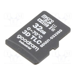 1 pcs x GOODRAM INDUSTRIAL - SDUU1-0323SG - Memory card, industrial, 3D TLC,microSD, UHS I U1, 32GB, 0÷70°C