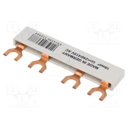 1 pcs x EATON ELECTRIC - EVG-2PHAS/4MODUL/HI - Busbar, 10mm2, Poles: 2, Urated: 240V,415V, Usurge rated: 4kV, fork