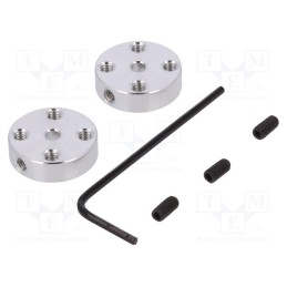 1 set x POLOLU - ALUMINUM MOUNTING HUB FOR 3MM SHAFT M3 H - Bracket wheel, Kit: adapter,allen wrench,mounting screws, 2pcs.