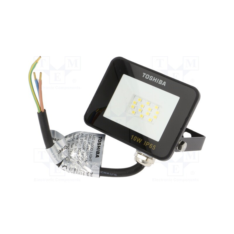 1 pcs x TOSHIBA LED LIGHTING - DELL-FLC4010C5A011 - Lamp: LED flood light, 230VAC, 10W, cool white, 120°, 6500K, IP65