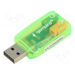 1 pcs x GEMBIRD - SC-USB-01 - PC extension card: sound, PnP, green