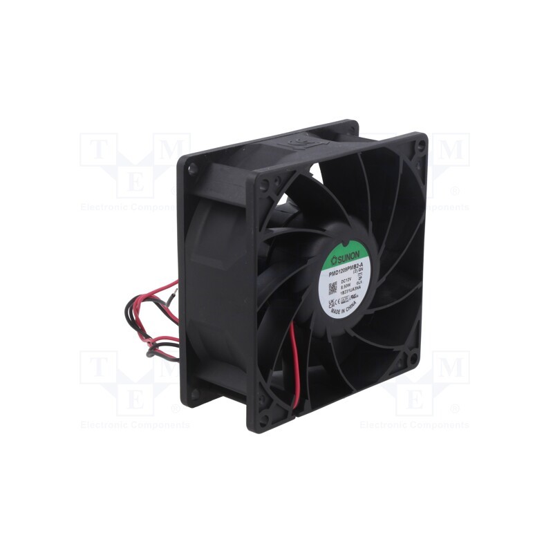 1 pcs x SUNON - PMD1209PMB2-A P/N:(2).GN - Fan: DC, axial, 12VDC, 92x92x38mm, 180.6m3/h, 53.8dBA, ball bearing