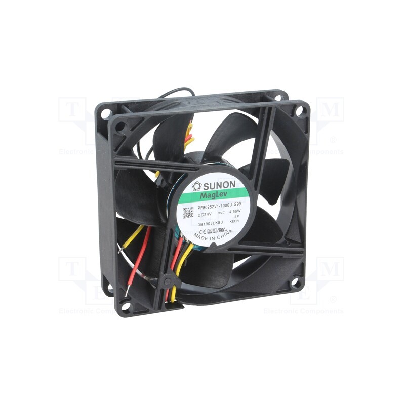1 pcs x SUNON - PF80252V1-1000U-G99 - Fan: DC, axial, 24VDC, 80x80x25mm, 101.4m3/h, 44.7dBA, Vapo, 4800rpm