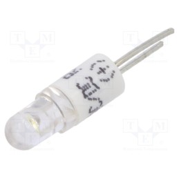 1 pcs x CML INNOVATIVE TECHNOLOGIES - 1501535W3 - Indicator: LED, BI-PIN, white, plastic, 24VAC, 24VDC, Leads: 2pin