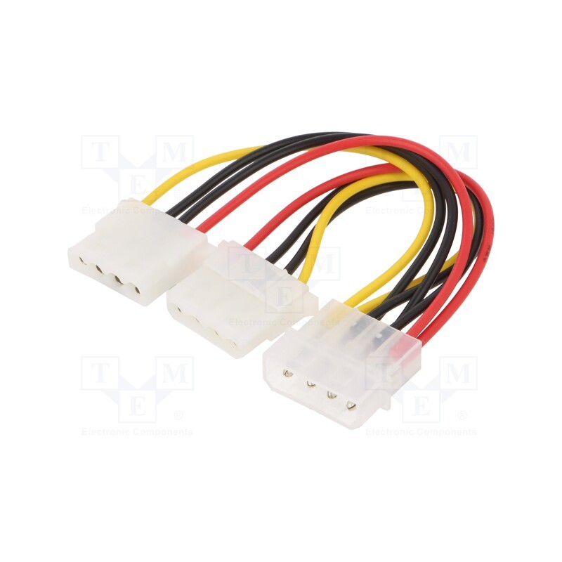 1 pcs x GEMBIRD - CC-PSU-1 - Cable: mains, Molex male,Molex female x2, 0.15m, Cablexpert