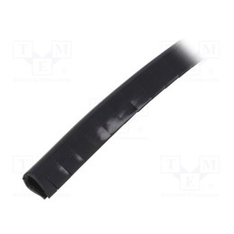1 rol x KURANT - OKB-N-2 BLACK - Hole and edge shield, PVC, L: 10m, black, H: 10mm, W: 5.5mm, -30÷70°C