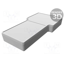 1 pcs x HAMMOND - 1592ETSDGY - Enclosure: for devices with displays, X: 130mm, Y: 234mm, Z: 34mm