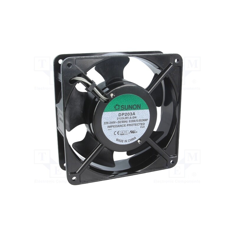1 pcs x SUNON - DP203A2123LBT.S.GN - Fan: AC, axial, 230VAC, 119x119x38.5mm, 132.5m3/h, 39dBA, 2300rpm
