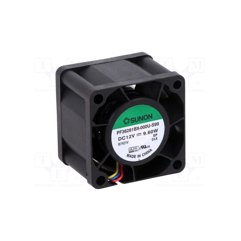 1 pcs x SUNON - PF36281BX-000U-S99 - Fan: DC, axial, 12VDC, 36x36x28mm, 38.74m3/h, 61.9dBA, ball bearing