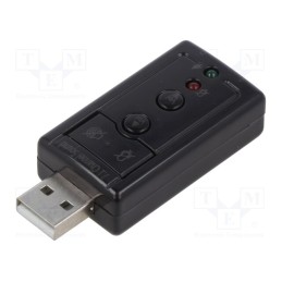 1 pcs x SAVIO - SAVAK-01 - PC extension card: sound, stereo 7.1,USB 2.0, volume control