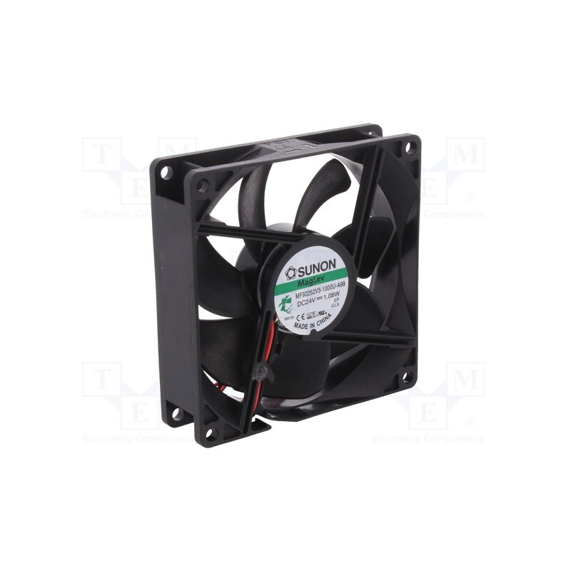 1 pcs x SUNON - MF92252V3-1000U-A99 - Fan: DC, axial, 24VDC, 92x92x25mm, 66.76m3/h, 28dBA, Vapo, 2400rpm