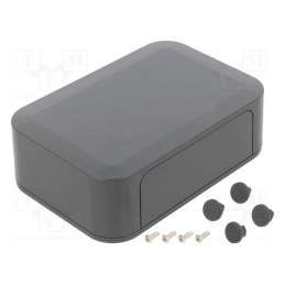 1 pcs x TAKACHI - PF13-4-9D - Enclosure: with panel, PF, X: 125mm, Y: 85mm, Z: 35mm, ABS, dark grey