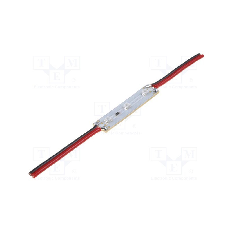1 pcs x OPTOFLASH - OF-LED3PLCC2-WW - LED, white warm, 0.24W, 16lm, 12VDC, 120°, No.of diodes: 3, 100x10mm