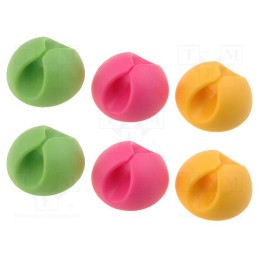 1 set x LOGILINK - KAB0010 - Self-adhesive cable holder, 6pcs, for cables