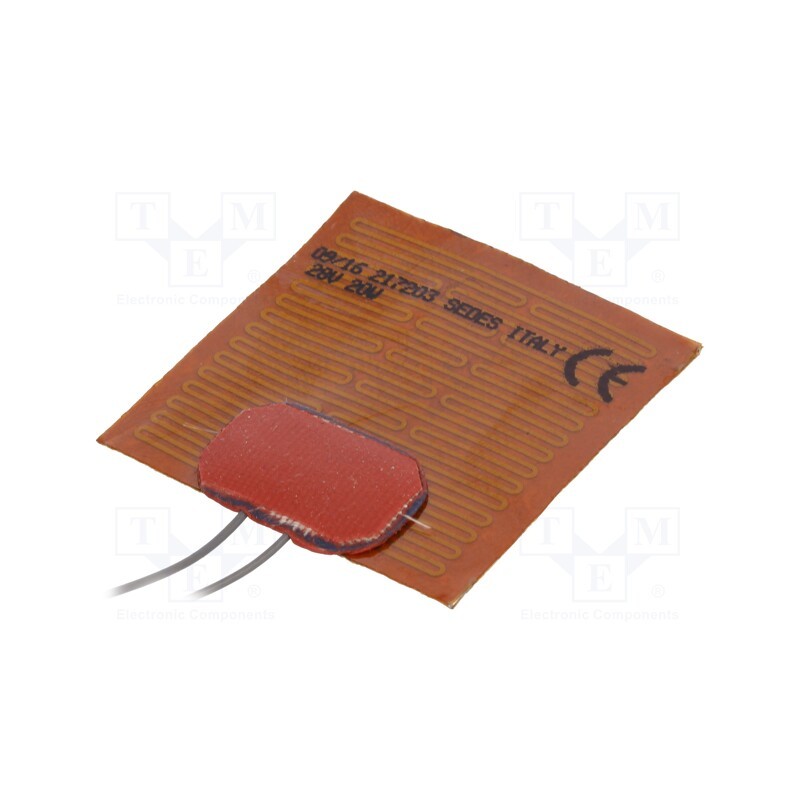 1 pcs x SEDES GROUP - 541206400 - Heating mat, polyamide, 50x50mm, 28V, 20W, -20÷250°C, 2.5W/cm2