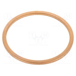 1 pcs x ELESA+GANTER - DIN 7603-CU-48-55-A - Gasket, copper, Thk: 2mm, Øint: 48mm, Øout: 55mm, DIN 7603