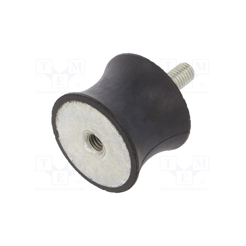 1 pcs x ELESA+GANTER - DVC.2-40-33-30-M8-23-40 - Vibration damper, M8, Ø: 40mm, rubber, L: 30mm, Thread len: 23mm