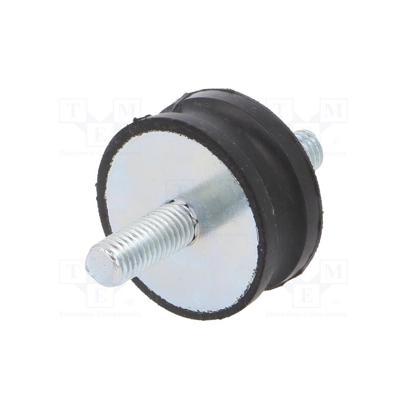1 pcs x ELESA+GANTER - DVC.1-35-31-15-M8-20-40 - Vibration damper, M8, Ø: 35mm, rubber, L: 15mm, Thread len: 20mm