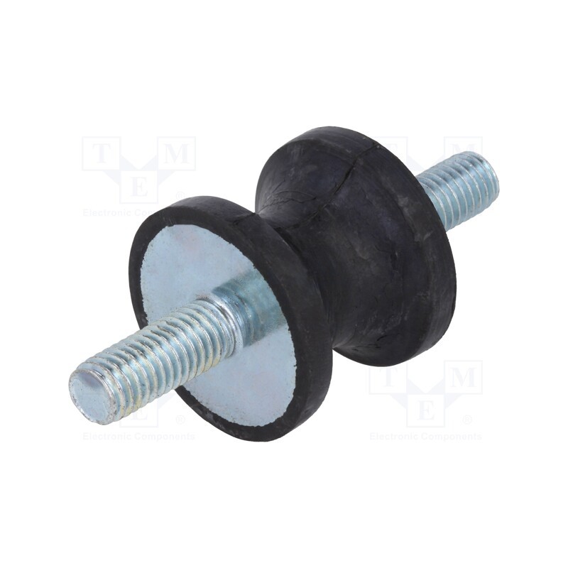 1 pcs x ELESA+GANTER - DVC.1-30-18-25-M8-20-55 - Vibration damper, M8, Ø: 30mm, rubber, L: 25mm, Thread len: 20mm
