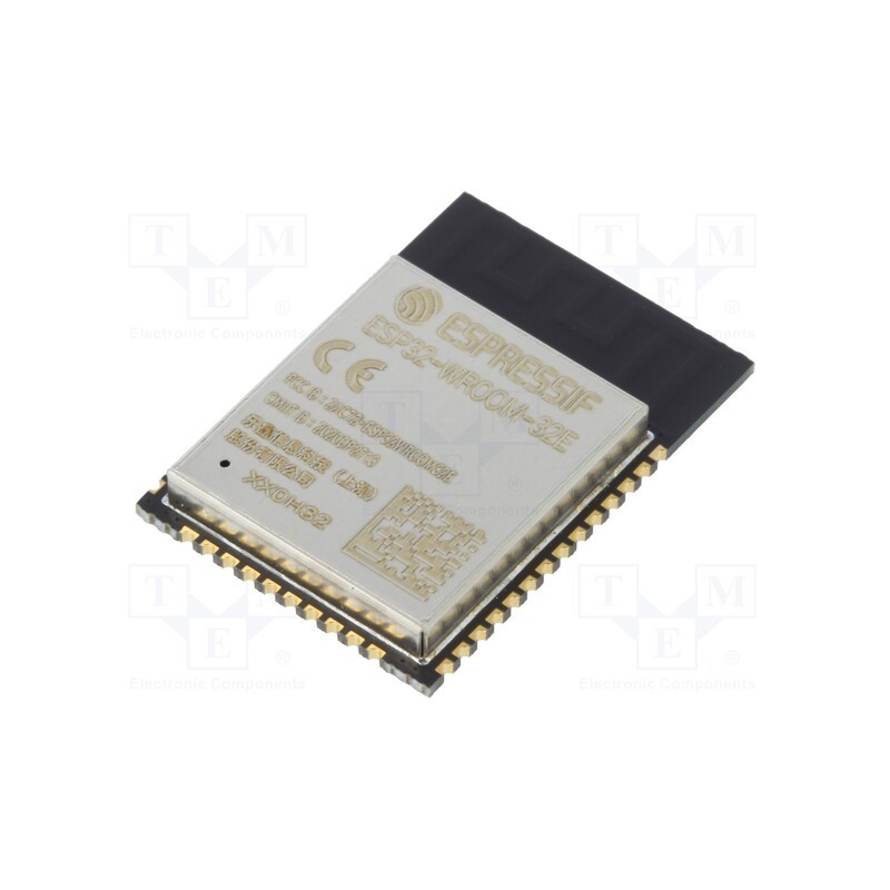 1 pcs x ESPRESSIF - ESP32-WROOM-32E-N4 - Module: IoT, Bluetooth Low Energy,WiFi, PCB, SMD, 18x25.5x3.1mm