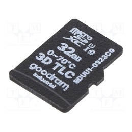1 pcs x GOODRAM INDUSTRIAL - SDUU1-0323CG - Memory card, industrial, 3D TLC,microSD, UHS I U1, 32GB, 0÷70°C