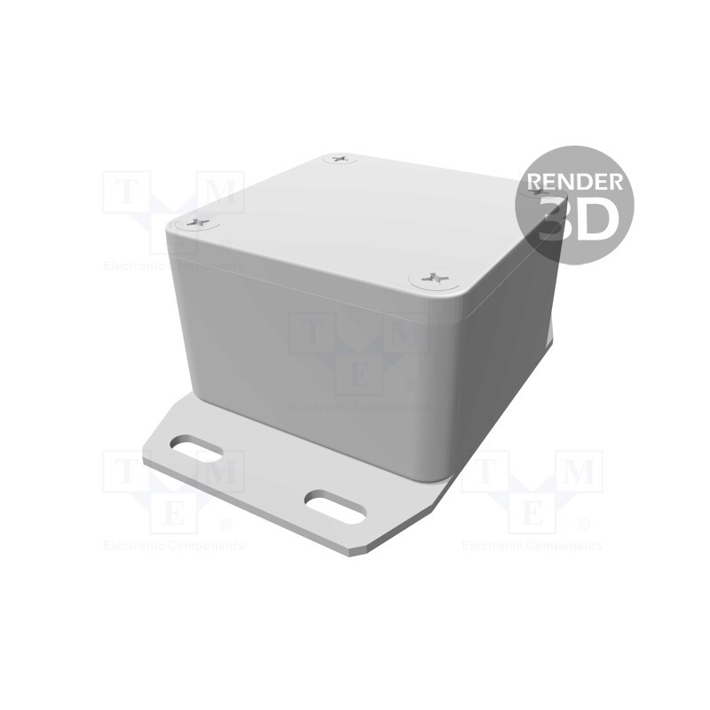 1 pcs x HAMMOND - 1590LBFBK -AS - Enclosure: multipurpose, X: 51mm, Y: 51mm, Z: 31mm, with fixing lugs